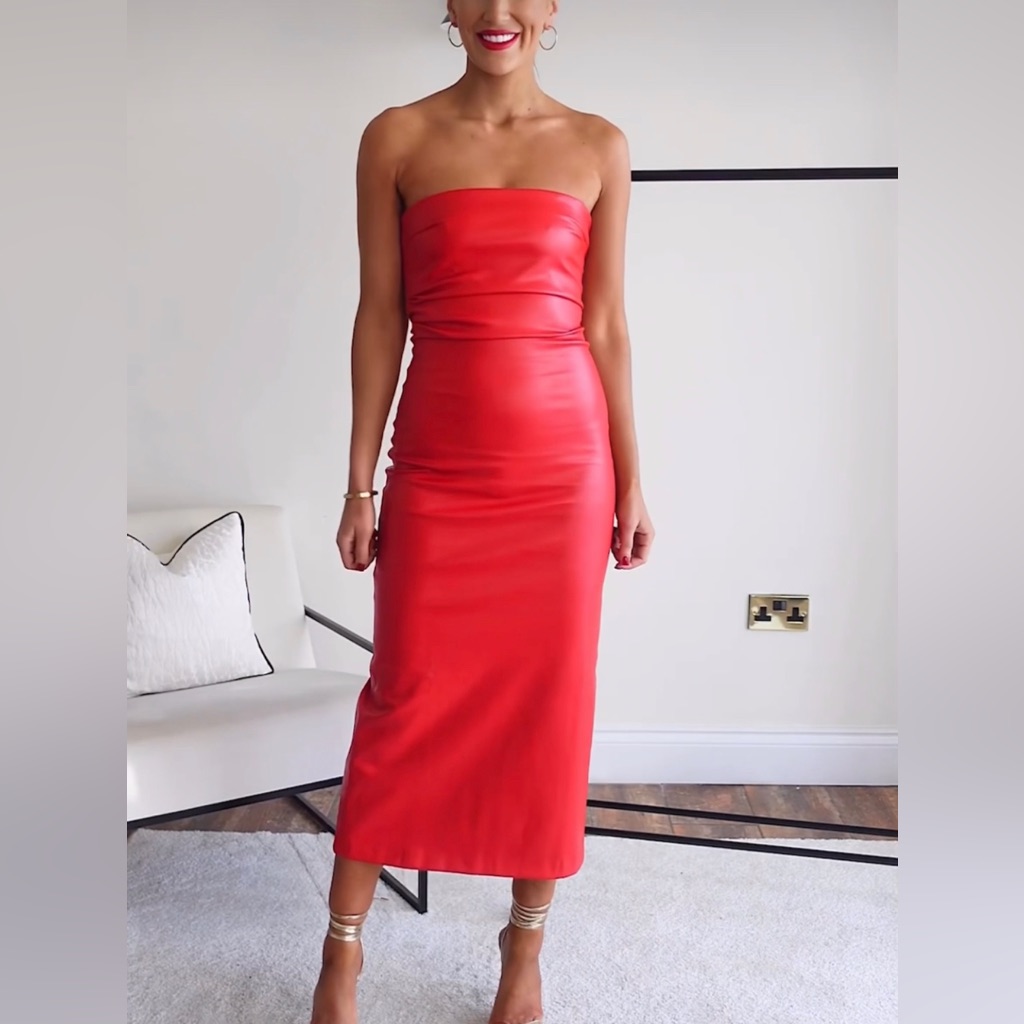 Zara | Dresses | Nwt Zara Faux Leather Dress In Red | Poshmark Zara | Dresses | Nwt Zara Faux Leather Dress In Red | Poshmark
